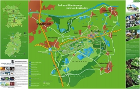 Ortsplan / Karte mit Wander- und Radwanderwegen